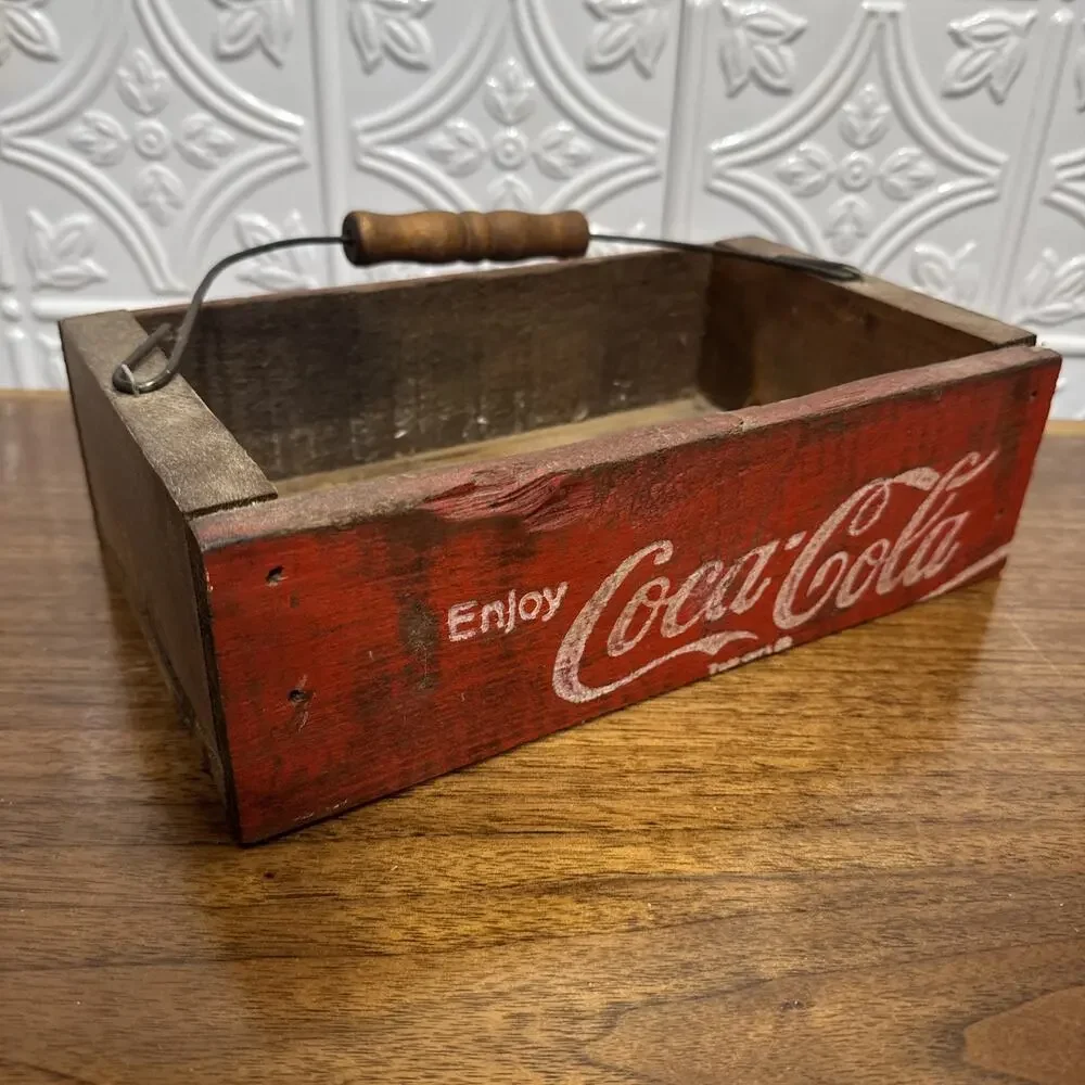 Handmade Coca-Cola Box With Handle Carrier
